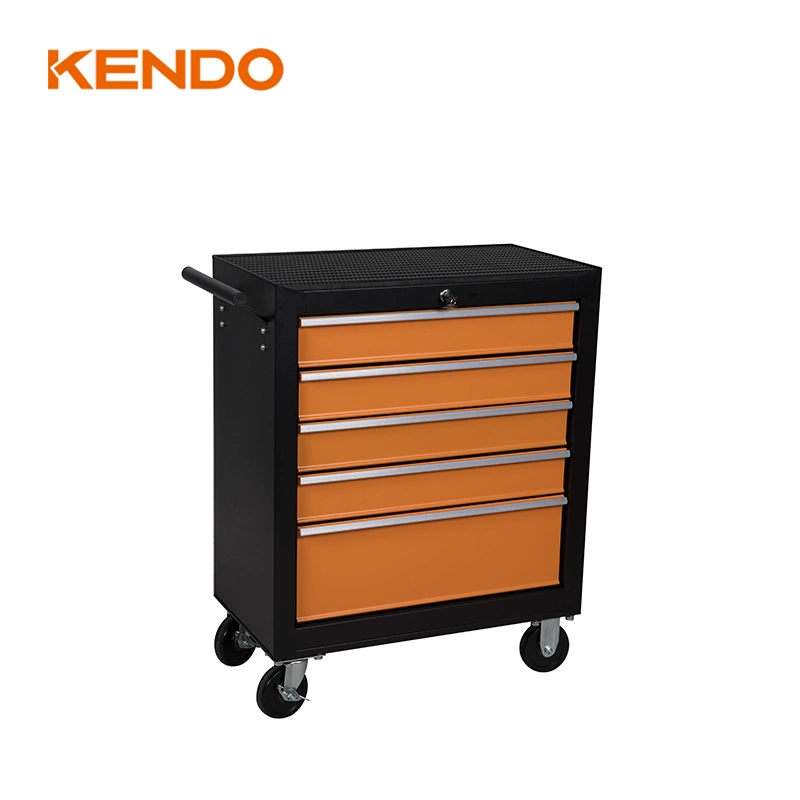 Kendo 113PC 5 Drawer Household Removable Trolley Tool Cabinet with Hand Tool Set
