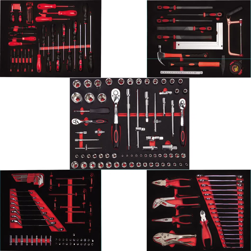 Heavy Duty Auto Mechanic Tool Cabinet with Tools Set