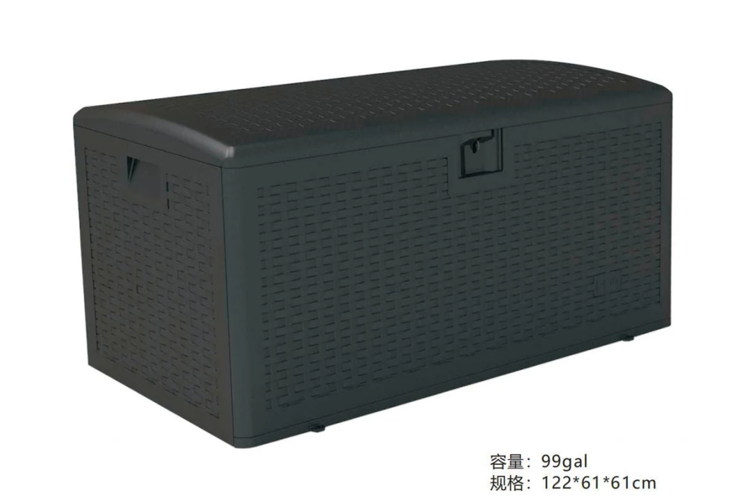 Small to Large Wood Grain HDPE Blow Molded Outdoor Storage Box